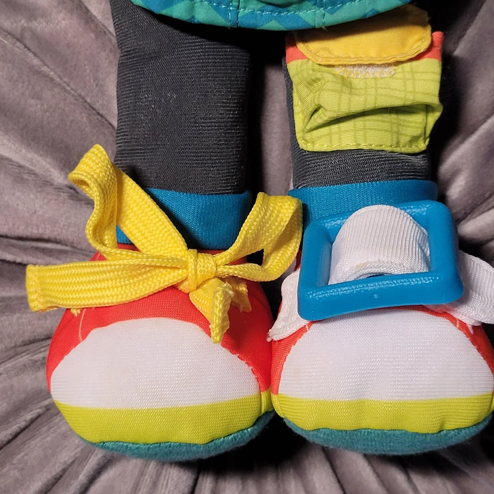 Playskool Smiling Stuffed Learning Activity Doll Learning Sensory Motor Skills